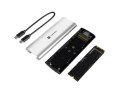 Obudowa SSD zewnętrzna RHINO M.2 NVME USB-C 3.2 arctic silver