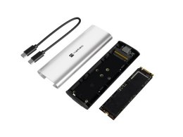 Obudowa SSD zewnętrzna RHINO M.2 NVME USB-C 3.2 arctic silver
