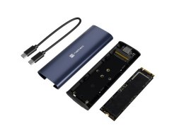 Obudowa SSD zewnętrzna RHINO M.2 NVME USB-C 3.2 steel navy