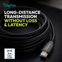Kabel połączeniowy hybrydowy HDMI AOC | HDMI-A męski-męski | HDMI 2.1 | UHD-2 8K@60Hz | 48Gbps |HDR, eARC, HDCP 2.2, CEC | 15m