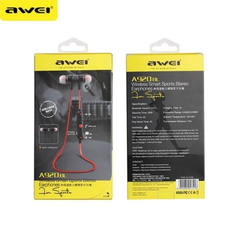 Słuchawki stereo Bluetooth A920BL czarne