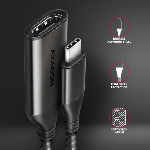 RVC-HI2M Adapter aktywny USB-C -> HDMI 2.0 4K/60Hz Aluminum, 25cm kabel