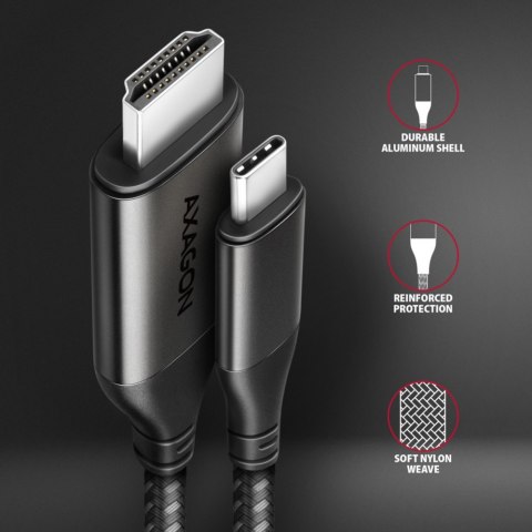 RVC-HI2MC Adapter aktywny USB-C -> HDMI 2.0 4K/60Hz Aluminum, 1.8m kabel