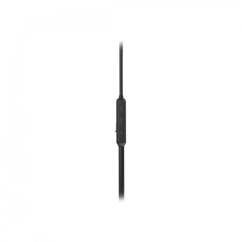 Słuchawki dokanałowe z mikrofonem czarne