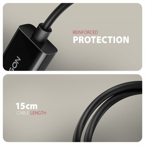 RVD-HI20N Adapter aktywny DisplayPort -> HDMI 1.4, 4K/60Hz, kabel 15cm