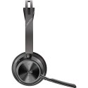 Zestaw słuchawkowy Voyager Focus 2 certyfikatem Microsoft Teams USB-C-C z podstawką ładującą, przejściówka USB-C/A 9T9J6AA