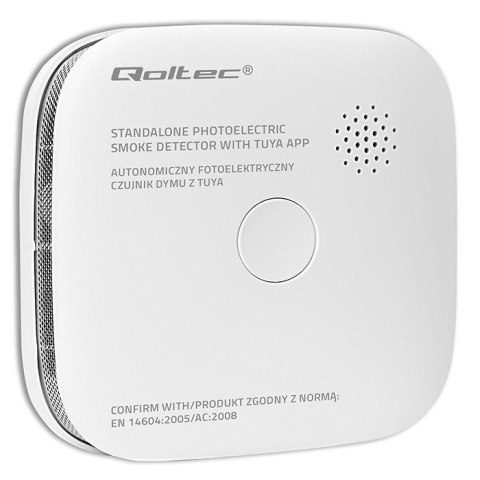 Czujnik dymu z baterią | Tuya | Wi-Fi | alarm 85dB | LED