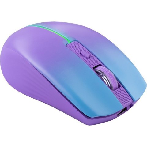 Mysz bezprzewodowa MYSTERY MM-301 RF+BT 1600DPI 6P fioletowa