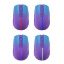 Mysz bezprzewodowa MYSTERY MM-301 RF+BT 1600DPI 6P fioletowa