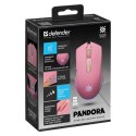 Mysz gamingowa bezprzewodowa PANDORA RF 3200DPI 7P różowa