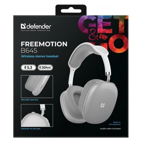 Słuchawki bezprzewodowe nauszne FREEMOTION B645 szare