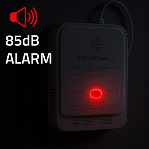 Czujnik wycieku gazu ziemnego | detektor CH4 | NG | Tuya | Wi-Fi | alarm 85dB | LED