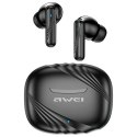 Słuchawki bluetooth 5.3 TA6 ANC czarne TWS