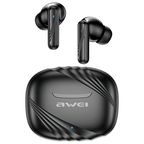Słuchawki bluetooth 5.3 TA6 ANC czarne TWS