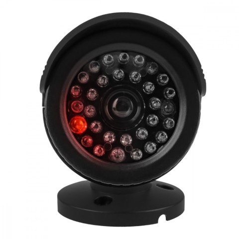 Zestaw dwóch atrap kamer tubowych IR1800 BT diody IR LED, zasilanie 2xAA, czarne, ABS