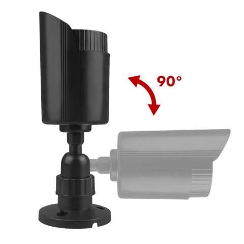 Zestaw dwóch atrap kamer tubowych IR1800 BT diody IR LED, zasilanie 2xAA, czarne, ABS