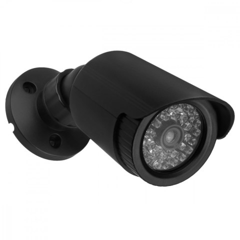 Zestaw dwóch atrap kamer tubowych IR1800 BT diody IR LED, zasilanie 2xAA, czarne, ABS