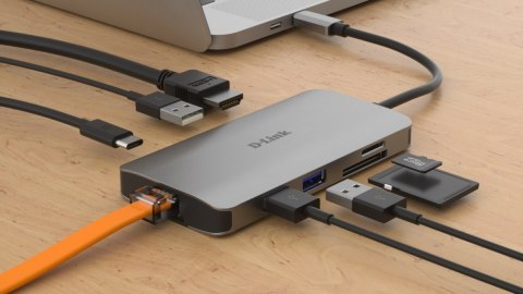 D-Link DUB-M810 HUB USB-C USB 3.0 HDMI SD/mSD