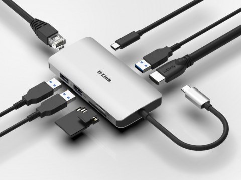 D-Link DUB-M810 HUB USB-C USB 3.0 HDMI SD/mSD
