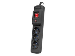 Listwa przeciwprzepięciowa M3 Multi 4.5m czarna (3 gniazda)