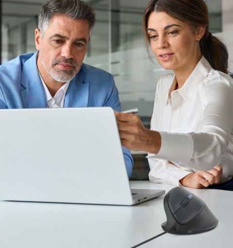 Mysz ergonomiczna przewodowa ECM-500 dla leworęcznych
