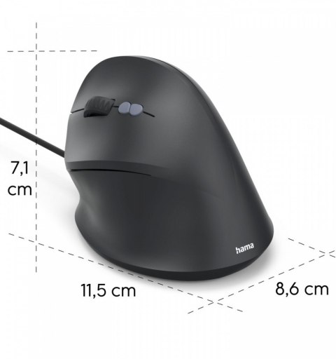 Mysz ergonomiczna przewodowa ECM-500 dla leworęcznych