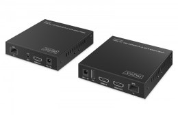 Przedłużacz (extender) światłowodowy HDMI 4K/60Hz z KVM USB 1.1 przez IP 1G lub do 40km/300m, max. 253 odbiorniki, HDMI Loop-Out