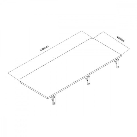 Składana półka 100x40cm MC-128 WD