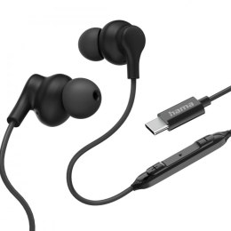 Słuchawki douszne Curly USB-C czarne