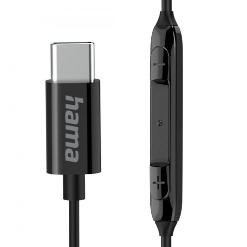 Słuchawki douszne Curly USB-C czarne