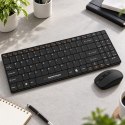 ZESTAW BEZPRZEWODOWY KLAWIATURA SLIM + MYSZ 2,4 GHz EK122K LIBERTY CZARNY