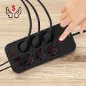 Listwa zasilająca MCE389 B 6 gniazd 4xUSB-A, 1xUSB-C 110-240V AC 50/60Hz, 2.1A max 2500W, czarna
