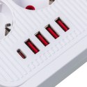 Listwa zasilająca MCE389 W 6 gniazd 4xUSB-A 1xUSB-C 110-240V, AC 50/60Hz, 2.1A max 2500W biała