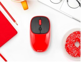 Mysz bezprzewodowa WAVE RF 2.4 Ghz czerwona