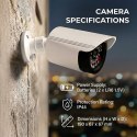 Zestaw dwóch atrap kamer IR1800 WT białe, zasilanie 2xAA, ABS, diody IR LED