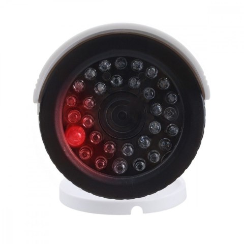 Zestaw dwóch atrap kamer IR1800 WT białe, zasilanie 2xAA, ABS, diody IR LED