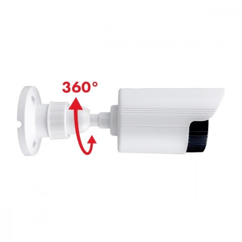 Zestaw dwóch atrap kamer IR1800 WT białe, zasilanie 2xAA, ABS, diody IR LED