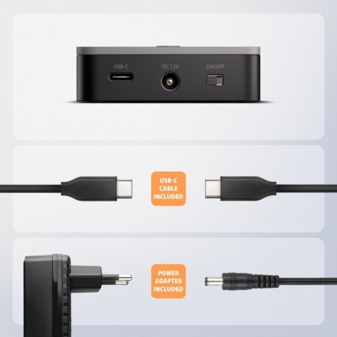 ADSA-M2C22L Stacja dokująca USB-C 3.2 Gen2x2 - 2 x NVMe M.2 20Gbps