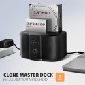 ADSA-SC Stacja dokująca, USB 3.2 Gen 1 - 2x SATA 6G 2.5"/3.5" SSD/HDD CLONE DUAL