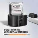 ADSA-SC Stacja dokująca, USB 3.2 Gen 1 - 2x SATA 6G 2.5"/3.5" SSD/HDD CLONE DUAL