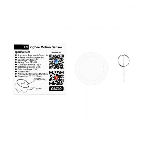 Czujnik ruchu Zigbee Tuya GB740