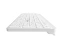 Klawiatura Tang US bezprzewodowa BT + 2.4GHz cicha Slim biała