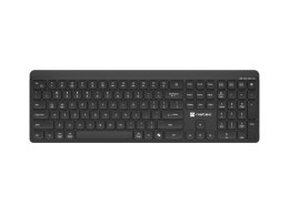 Klawiatura Tang US bezprzewodowa BT + 2.4GHz cicha Slim czarna