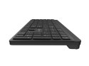 Klawiatura Tang US bezprzewodowa BT + 2.4GHz cicha Slim czarna