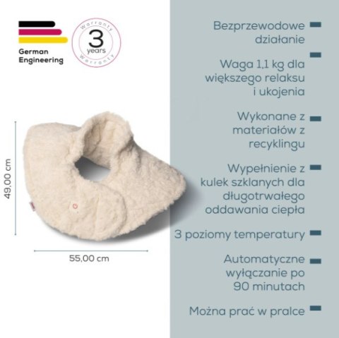 Poduszka grzewcza na ramiona HK165 Huggy creme