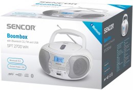 Radio z odtwarzaczem CD SPT 2700 Biale CD//BT/MP3/USB/Radio FM