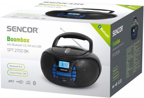 Radio z odtwarzaczem CD SPT 2700 Czarne CD//BT/MP3/USB/Radio FM