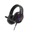 Słuchawki TACTIC 40 RGB mikrofon wired czarne