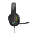 Słuchawki TACTIC 40 RGB mikrofon wired czarne