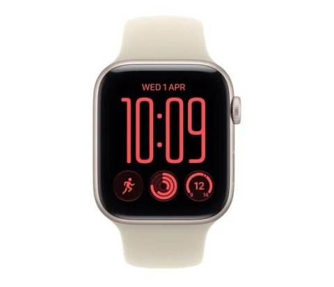 Smartwatch Watch SE 3 GPS, koperta 40mm z aluminium w kolorze księżycowej poświaty, pasek sportowy w kolorze piaskowym - rozmiar